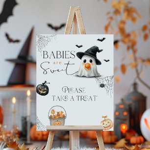 Sweet Treat Little Boo Baby shower Halloween Poster