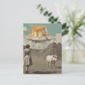 Sweet Treat Surreal in de Dairy Pasture Retro Briefkaart (Staand voorkant)