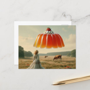 Sweet Treat UFO met slagroom en aardbei Briefkaart