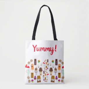 Sweet Treat Voedsel Karakters Cartoon Tas