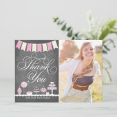 Sweet Treates Bedankt met foto (Staand voorkant)