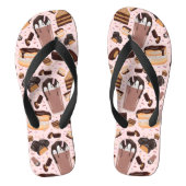 Sweet Treats Chocolade Donut Mocha Pindakaas Teenslippers (Voetbed)