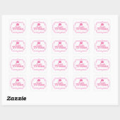 Sweet Treats Princess Party Favor Verjaardag Stick Vierkante Sticker (Vel)