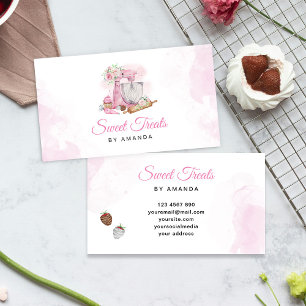 Sweet Treats Roze Bakkerij Visitekaartje