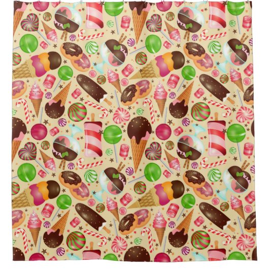 Sweet Treins Douchegordijn (Voorkant)