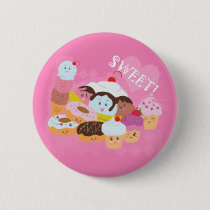 Sweet Treins Ronde Button 5,7 Cm