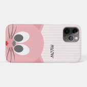 Sweet Trendy Pink Cat Case-Mate iPhone Case (Achterkant (horizontaal))