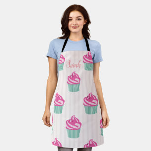 Sweet Trendy Pink Cup-Cakes Schort
