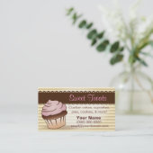 Sweet Trets Cupcake Dessert Bakery Visitekaartje (Staand voorkant)