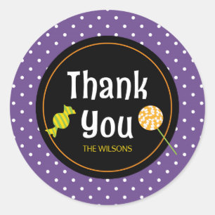 Sweet Trick or treat Halloween Bedankt Ronde Sticker