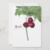 Sweet Trillium Botanical Print Invitation (Devant)