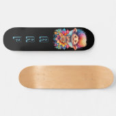 *~* Sweet Troll AP89 Neon Rainbow Initialen Flower Skateboard (Horizontaal)