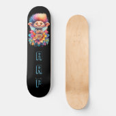 *~* Sweet Troll AP89 Neon Rainbow Initialen Flower Skateboard (Voorkant)
