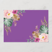 Sweet Tropical Boho Elephant Baby Diaper Raffle Informatiekaartje (Achterkant)