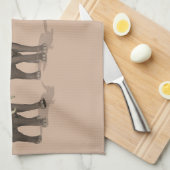 Sweet Trumpeting Elephants Quartet Theedoek (Quarter Fold)