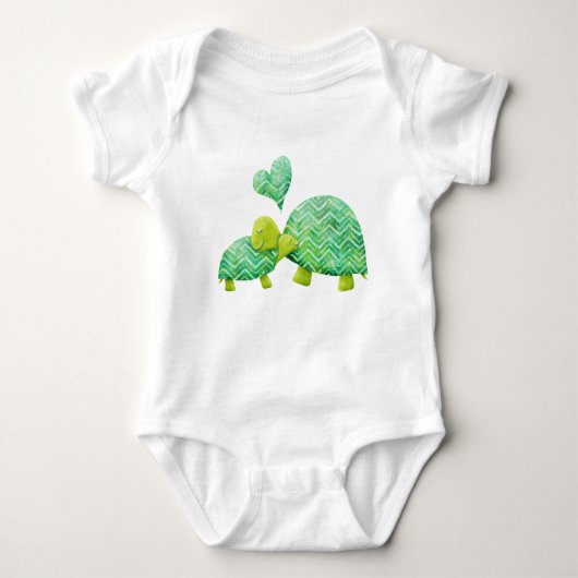 Sweet Turtle Hugs Mam en Baby Romper (Voorkant)