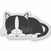 Sweet Tuxedo Kitten Sticker (Voorkant)