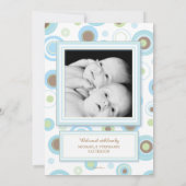 Sweet Twin Boys Jacquard photo Faire-part de naiss (Dos)