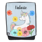 Sweet Unicorn Custom Name Backpack (Voorkant)