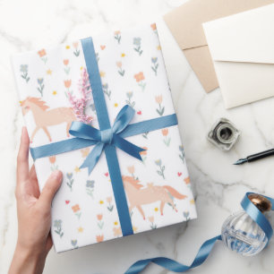 Sweet Unicorn Floral Cadeaupapier