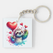 Sweet Valentijn Sloth Sleutelhanger (Achterkant)