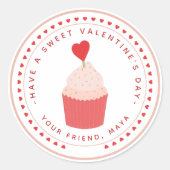 Sweet Valentijns Goodie Bag Ronde Sticker (Voorkant)