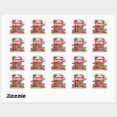 Sweet Valentine Flower Shop Personalized Sticker (Feuille)
