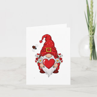 Sweet Valentine Gnome Heart Thank You Card  Bedankkaart
