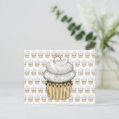Sweet Verloving Cupcake Briefkaart (Staand voorkant)