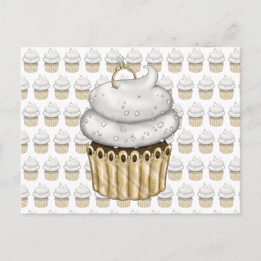 Sweet Verloving Cupcake Briefkaart (Voorkant)