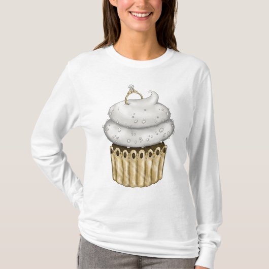 Sweet Verloving Cupcake T-shirt (Voorkant)