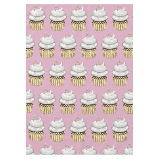 Sweet Verloving Cupcake Tafelkleed (Voorkant)