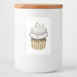 Sweet Verloving Cupcake Voedselcontainer Etiket