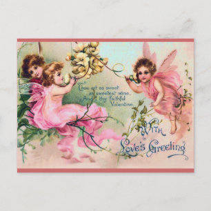 Sweet Victorian Fairy Valentine Carte postale