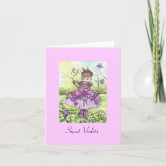 Sweet Violets Blank Note Kaart