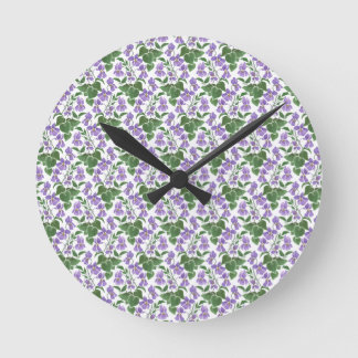 Sweet Violets Pattern ronde wandklok Ronde Klok