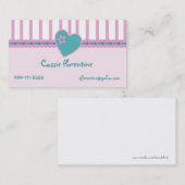 Sweet-visitekaartje voor meisjes contactkaartje (Voorkant / Achterkant)