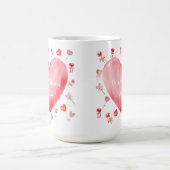 Sweet Watercolor Heart Valentine Mug (Centre)