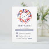 Sweet Watercolor Sea Wreath Beach Wedding RSVP (Debout devant)