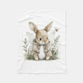 Sweet watercolour fairy bunny illustration fleece deken (Voorkant)