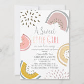 Sweet Watermelon Boho Virtual Baby shower Kaart (Voorkant)