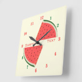 Sweet Watermelon Horloge Texte et couleurs personn (Angle)