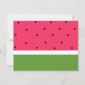 Sweet Watermelon Invitation d'anniversaire (Dos)