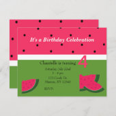 Sweet Watermelon Invitation d'anniversaire (Devant / Derrière)
