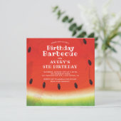 Sweet Watermelon Invitation d'anniversaire (Debout devant)