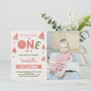 Sweet Watermelon Invitation d'anniversaire pour en