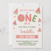 Sweet Watermelon Invitation d'anniversaire pour en (Devant)