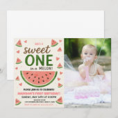 Sweet Watermelon Invitation premier anniversaire (Devant / Derrière)