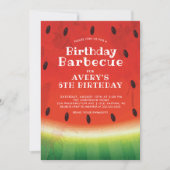 Sweet Watermelon PHOTO Anniversaire Invitation (Devant)