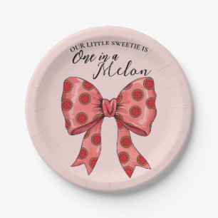 Sweet Watermelon Ribbon Summer Papieren Bordje